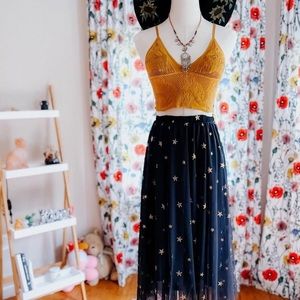 Star Crossed Chiffon Midi Skirt
